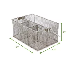 Mind Reader Silver Storage Basket/Holder For Kitchen Utensils And Office Supplies 14 Mind Reader Silver Storage Basket/Holder For Kitchen Utensils And Office Supplies -Weston Shop silver mind reader utensil holders meshbasket sil fa 1000