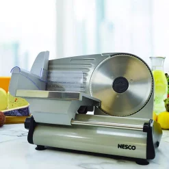 Kitchen Gadgets & Tools Nesco Everyday 180 W Silver Electric Food Slicer 11 Kitchen Gadgets & Tools Nesco Everyday 180 W Silver Electric Food Slicer -Weston Shop silver nesco meat slicers fs 200 1f 1000