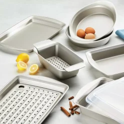 Rachael Ray Nonstick Bakeware Cookie Pan Set, 3-Piece, Silver 9 Rachael Ray Nonstick Bakeware Cookie Pan Set, 3-Piece, Silver -Weston Shop silver rachael ray bakeware sets 47683 31 1000
