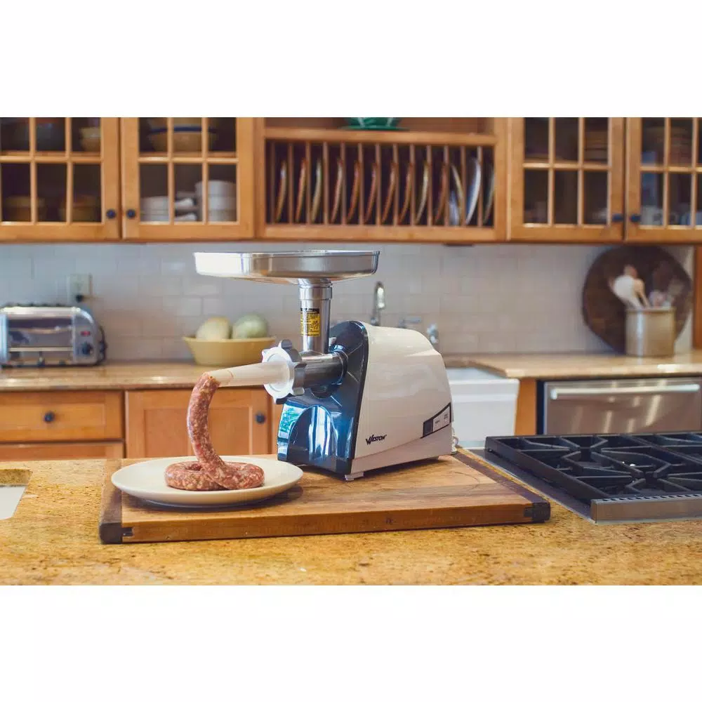 Kitchen Gadgets & Tools Weston #8 575 W Silver Electric Meat Grinder With Sausage Stuffing Funnel - Image 5