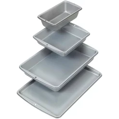 Wilton Recipe Right 4-Piece Bakeware Set -Weston Shop silver wilton bakeware sets 2105 0 0269 4f 1000