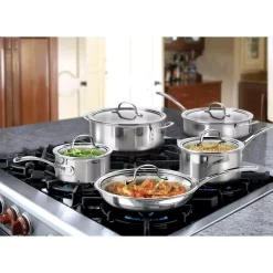 Alternative view of Calphalon Tri-Ply 10-Piece Stainless Steel Cookware Set