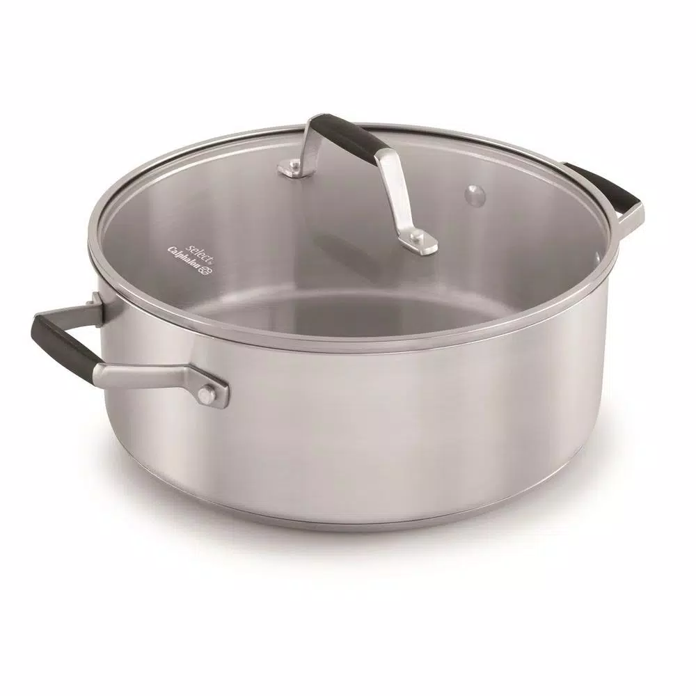 Cookware Calphalon Select 5 Qt. Round Stainless Steel Dutch Oven With Glass Lid 3 Cookware Calphalon Select 5 Qt. Round Stainless Steel Dutch Oven With Glass Lid
