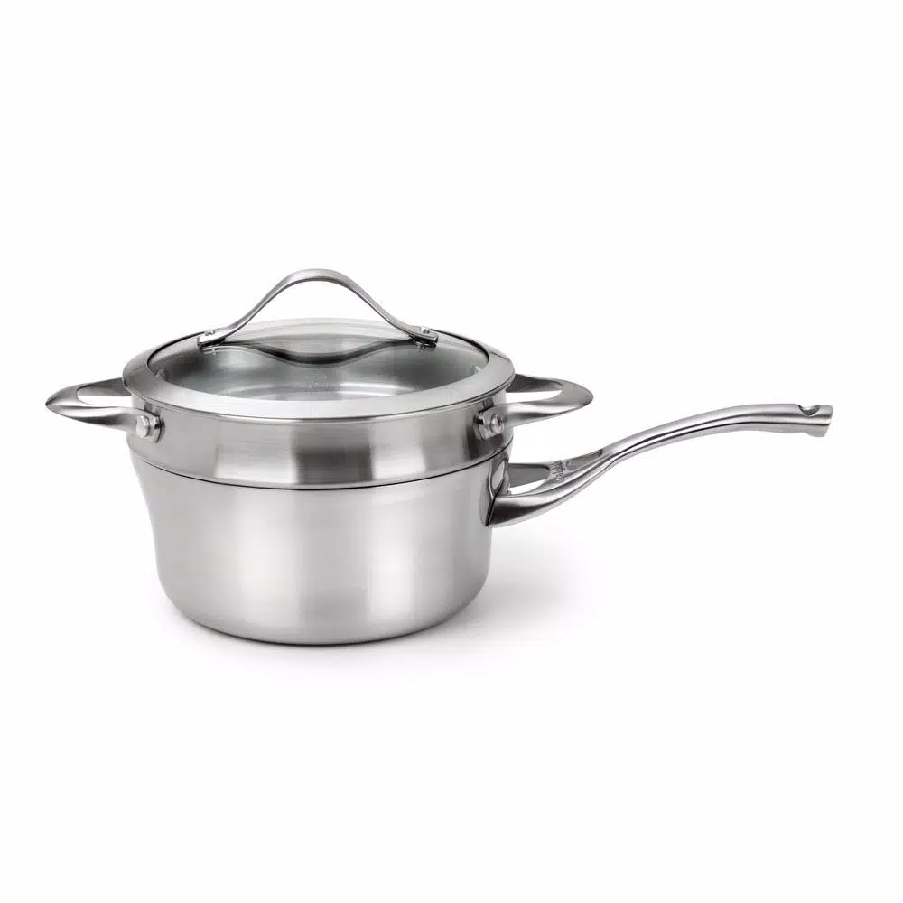 Cookware Calphalon Contemporary 3-Piece Stainless Steel Sauce Pan Set 3 Cookware Calphalon Contemporary 3-Piece Stainless Steel Sauce Pan Set