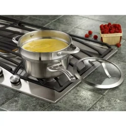 Cookware Calphalon Contemporary 3-Piece Stainless Steel Sauce Pan Set 11 Cookware Calphalon Contemporary 3-Piece Stainless Steel Sauce Pan Set -Weston Shop stainless steel calphalon sauce pans lr87022sp 76 1000
