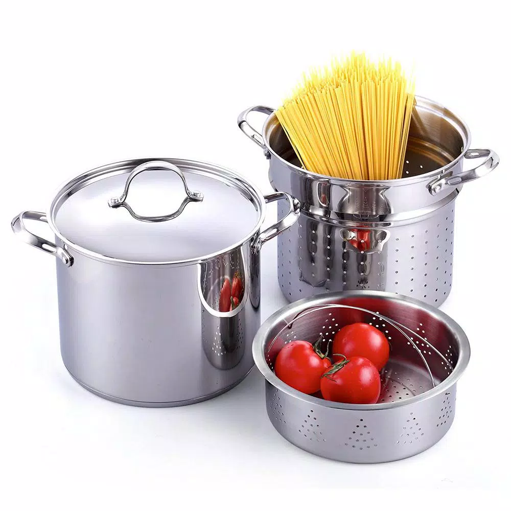 Cookware Cooks Standard Classic 12 Qt. Stainless Steel Pasta Stockpot Cooker Steamer Multi-Pot Set 3 Cookware Cooks Standard Classic 12 Qt. Stainless Steel Pasta Stockpot Cooker Steamer Multi-Pot Set