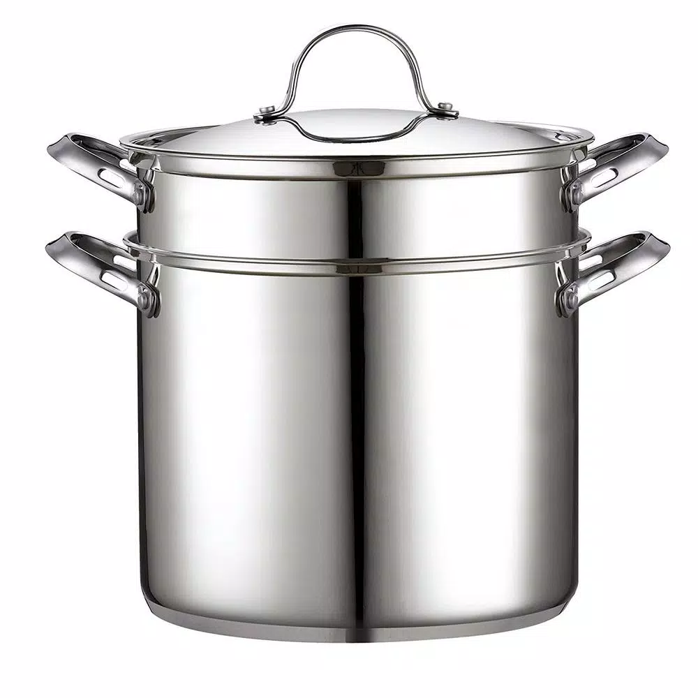 Cookware Cooks Standard Classic 12 Qt. Stainless Steel Pasta Stockpot Cooker Steamer Multi-Pot Set 5 Cookware Cooks Standard Classic 12 Qt. Stainless Steel Pasta Stockpot Cooker Steamer Multi-Pot Set - Image 3