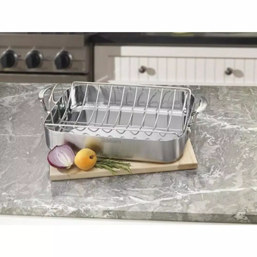 Cookware Cuisinart MultiClad Pro 6 Qt. Stainless Steel Roasting Pan With Rack 8 Cookware Cuisinart MultiClad Pro 6 Qt. Stainless Steel Roasting Pan With Rack - Image 6
