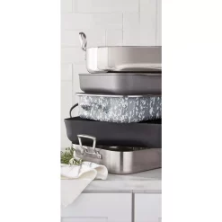 Cookware Cuisinart MultiClad Pro 6 Qt. Stainless Steel Roasting Pan With Rack 11 Cookware Cuisinart MultiClad Pro 6 Qt. Stainless Steel Roasting Pan With Rack -Weston Shop stainless steel cuisinart roasting pans mcp117 16br 4f 1000