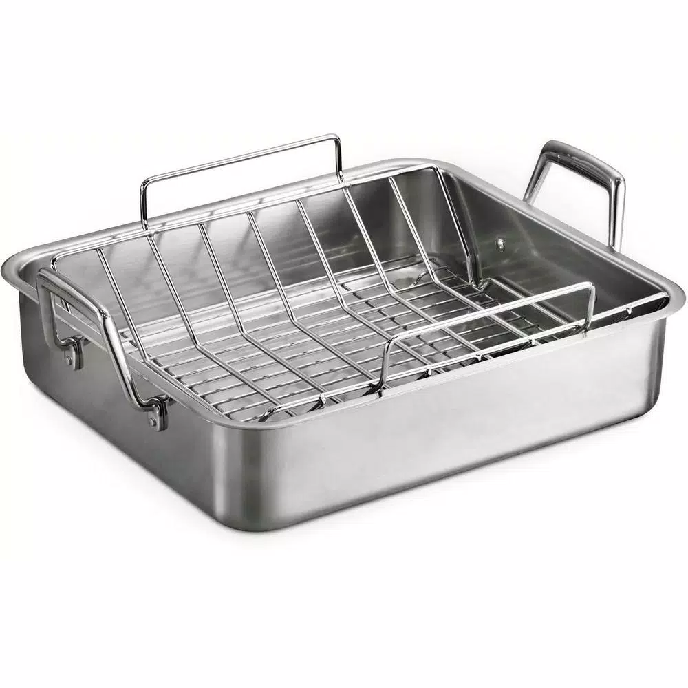 Cookware Cuisinart MultiClad Pro 6 Qt. Stainless Steel Roasting Pan With Rack 5 Cookware Cuisinart MultiClad Pro 6 Qt. Stainless Steel Roasting Pan With Rack - Image 3