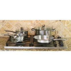 ExcelSteel 7-Piece Stainless Steel Cookware Set -Weston Shop stainless steel excelsteel cookware sets 500 31 1000