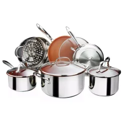 Gotham Steel Stainless Steel 10-Piece Pro Chef Non-Stick Ti-Cerama Premium Cookware Set With Lids 8 Gotham Steel Stainless Steel 10-Piece Pro Chef Non-Stick Ti-Cerama Premium Cookware Set With Lids -Weston Shop stainless steel gotham steel cookware sets 2093 c3 1000