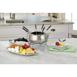 Cookware Cuisinart Electric Fondue Set -Weston Shop stainless steel look cuisinart fondue pots cfo 3ss c3 1000