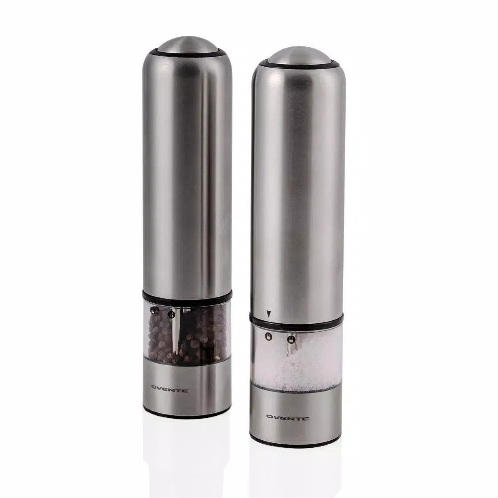 Kitchen Gadgets & Tools Ovente Stainless Steel With Ceramic Blades Electric Salt And Pepper Grinder Set, 6 AAA Battery Operated 3 Kitchen Gadgets & Tools Ovente Stainless Steel With Ceramic Blades Electric Salt And Pepper Grinder Set, 6 AAA Battery Operated