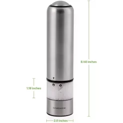 Kitchen Gadgets & Tools Ovente Stainless Steel With Ceramic Blades Electric Salt And Pepper Grinder Set, 6 AAA Battery Operated 14 Kitchen Gadgets & Tools Ovente Stainless Steel With Ceramic Blades Electric Salt And Pepper Grinder Set, 6 AAA Battery Operated -Weston Shop stainless steel ovente salt pepper mills spd112s 66 1000