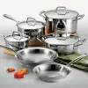 Tramontina Gourmet Prima 10-Piece Stainless Steel Cookware Set -Weston Shop stainless steel tramontina cookware sets 80101 202ds 64 1000
