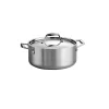Cookware Tramontina Gourmet Tri-Ply Clad 5 Qt. Round Stainless Steel Dutch Oven With Lid 2 Cookware Tramontina Gourmet Tri-Ply Clad 5 Qt. Round Stainless Steel Dutch Oven With Lid -Weston Shop stainless steel tramontina dutch ovens braisers 80116 025ds 64 1000