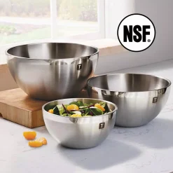 Bakeware Tramontina Gourmet 3-Piece Double Wall Stainless Steel Mixing Bowls 9 Bakeware Tramontina Gourmet 3-Piece Double Wall Stainless Steel Mixing Bowls -Weston Shop stainless steel tramontina mixing bowls 80202 008ds 44 1000