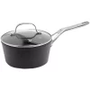 Cookware Starfrit The Rock 2 Qt. Aluminum Nonstick Sauce Pot In Black Speckle With Glass Lid