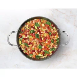 Cookware Starfrit The Rock 7.2 Qt. Aluminum Nonstick Stock Pot In Black Speckle With Glass Lid -Weston Shop starfrit stock pots 060742 002 0 31 1000