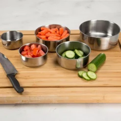 Bakeware Chef Buddy 7.25 In. Stainless Steel Bowl Set (5-Pack) 10 Bakeware Chef Buddy 7.25 In. Stainless Steel Bowl Set (5-Pack) -Weston Shop steel chef buddy mixing bowls 82 08003 4f 1000