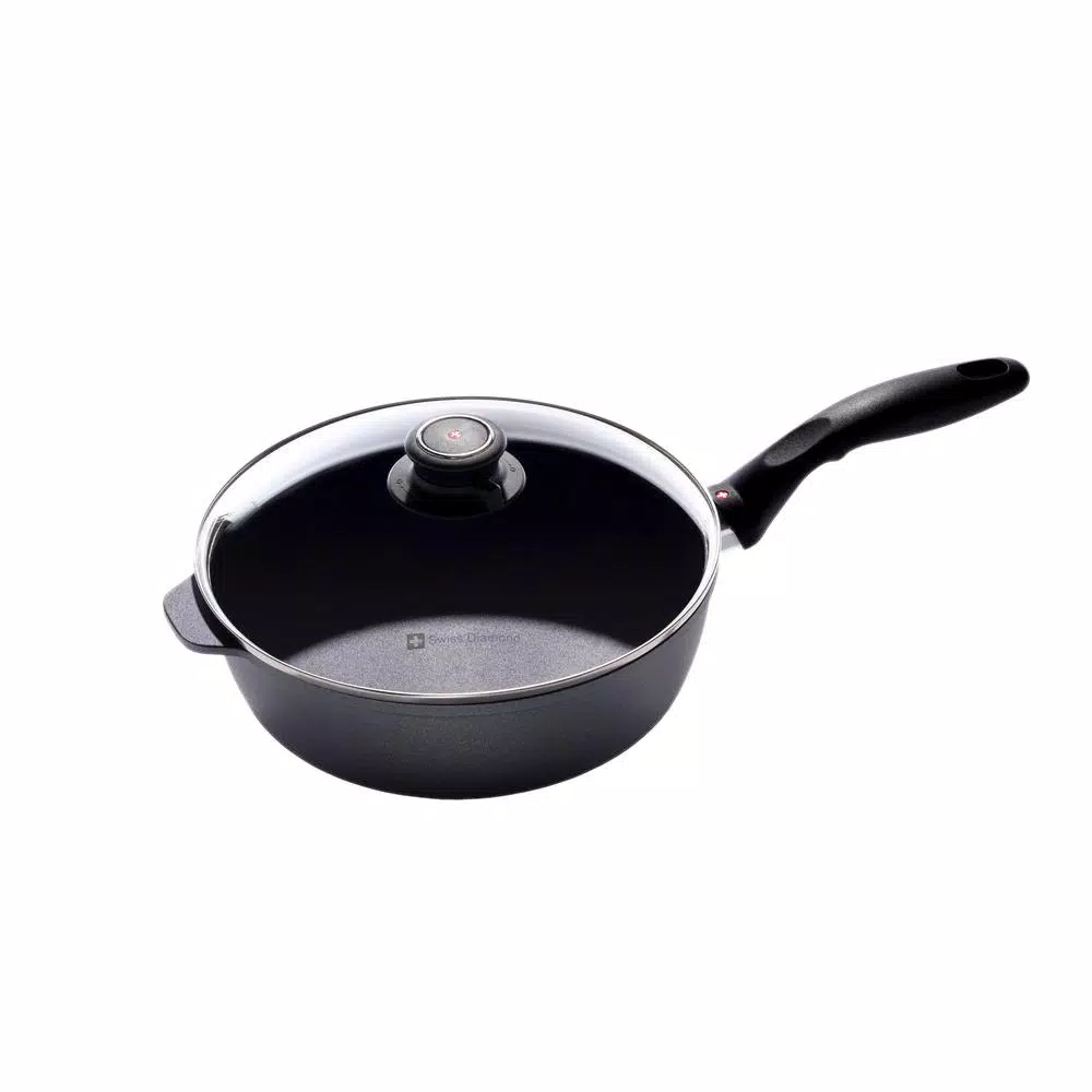 Cookware Swiss Diamond Classic Series 3.2 Qt. Cast Aluminum Nonstick Saute Pan In Gray With Glass Lid 3 Cookware Swiss Diamond Classic Series 3.2 Qt. Cast Aluminum Nonstick Saute Pan In Gray With Glass Lid