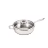 Cookware Swiss Diamond Premium Clad 4.2 Qt. Stainless Steel Saute Pan With Glass Lid