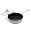 Cookware Swiss Diamond Classic Series 3.1 Qt. Cast Aluminum Nonstick Saute Pan In Stainless Steel With Glass Lid 1 Cookware Swiss Diamond Classic Series 3.1 Qt. Cast Aluminum Nonstick Saute Pan In Stainless Steel With Glass Lid -Weston Shop swiss diamond saute pans sdp3724ic 64 1000