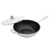 Cookware Swiss Diamond Stainless Steel Wok With Lid -Weston Shop swiss diamond woks stir fry pans sdp31032ic 64 1000