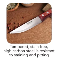 Alternative view of Cutlery Tramontina Porterhouse 5-Piece Steak Knife Set With Hardwood Counter Block