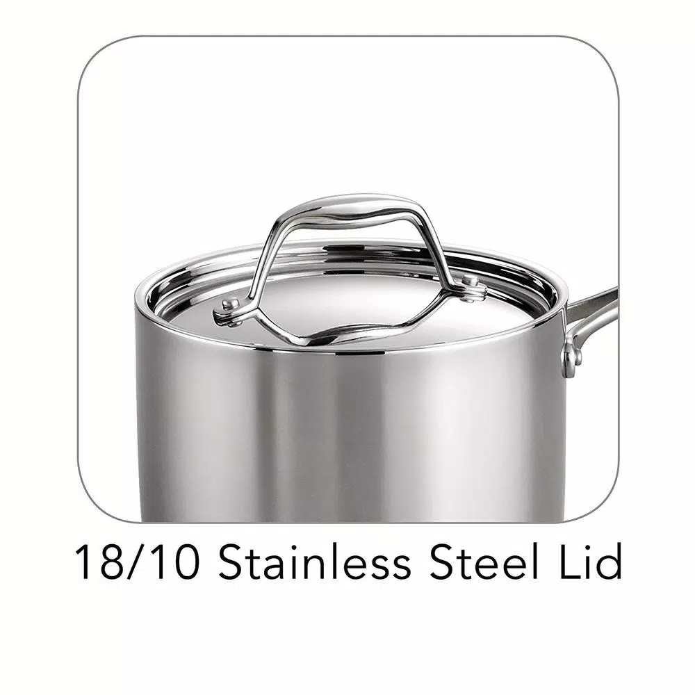Cookware Tramontina Gourmet Tri-Ply Clad 2 Qt. Stainless Steel Sauce Pan With Lid 6 Cookware Tramontina Gourmet Tri-Ply Clad 2 Qt. Stainless Steel Sauce Pan With Lid - Image 4