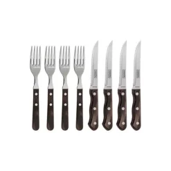 Cutlery Tramontina Churrasco 8-Piece Steak Knife And Fork Set -Weston Shop tramontina steak knives 80007 512ds 4f 1000