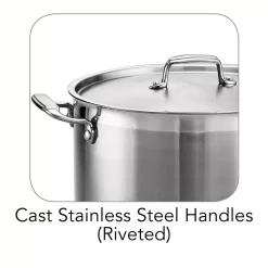 Cookware Tramontina Gourmet 16 Qt. Stainless Steel Stock Pot With Lid -Weston Shop tramontina stock pots 80120 001ds 4f 1000