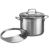 Cookware Tramontina Gourmet 6 Qt. Stainless Steel Stock Pot With Glass Lid