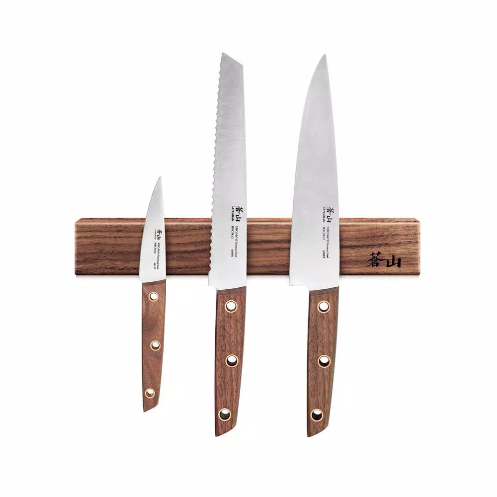 Cutlery Cangshan Walnut Wood 12 In. Magnetic Knife Bar 3 Cutlery Cangshan Walnut Wood 12 In. Magnetic Knife Bar