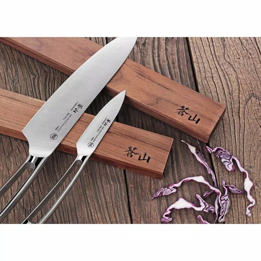 Cutlery Cangshan Walnut Wood 12 In. Magnetic Knife Bar 4 Cutlery Cangshan Walnut Wood 12 In. Magnetic Knife Bar - Image 2
