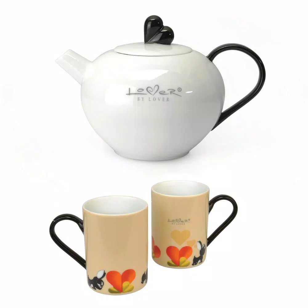 Cookware BergHOFF Lover By Lover 3-Piece 5.2-Cups Porcelain Coffee Set 3 Cookware BergHOFF Lover By Lover 3-Piece 5.2-Cups Porcelain Coffee Set