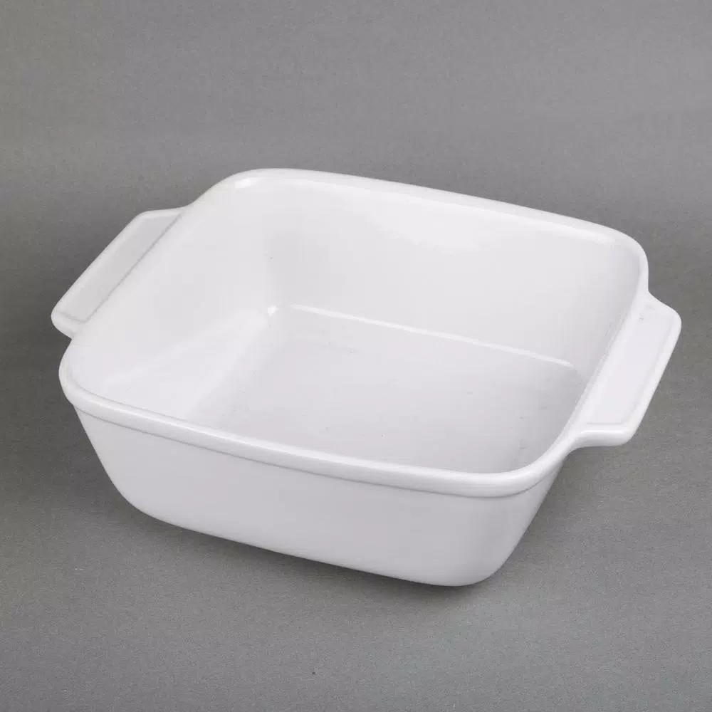 Bakeware Creative Home Stoneware 9 In. X 9 In. Square Baking Pan Casserole Baking Dish With Bamboo Cradle For Cooking Cake Dinner Banquet 6 Bakeware Creative Home Stoneware 9 In. X 9 In. Square Baking Pan Casserole Baking Dish With Bamboo Cradle For Cooking Cake Dinner Banquet - Image 4