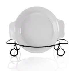 Alternative view of GIBSON Elite Gracious Dining Stoneware Bakeware With Metal Rack