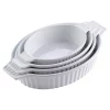 MALACASA 4-Piece White Oval Bakeware Set Porcelain Baking Dish Set For Cooking Kitchen 2 MALACASA 4-Piece White Oval Bakeware Set Porcelain Baking Dish Set For Cooking Kitchen -Weston Shop white malacasa bakeware sets bake bake 032 w 64 1000
