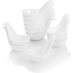 Bakeware MALACASA 3.75 In. Porcelain White Ramekins Souffle Dishes(Set Of 12)