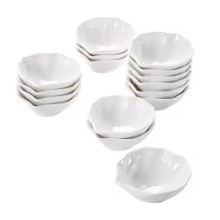 Bakeware MALACASA 3.5 In. Porcelain White Ramekins Souffle Dishes Serving Bowls