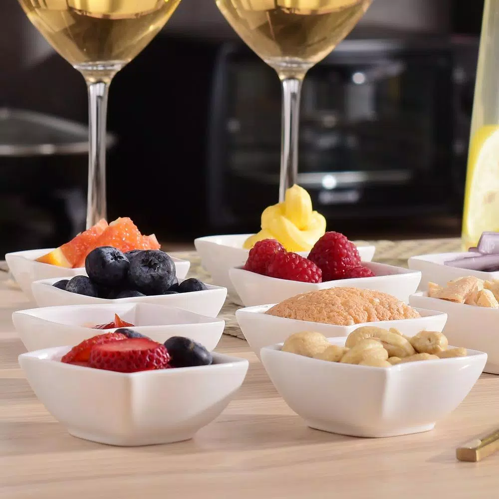 Bakeware MALACASA 2.5-Inch Porcelain White Ramekins Souffle Dishes Serving Bowls(Set Of 16) - Image 7