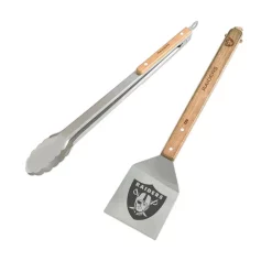 Kitchen Utensils Sportsvault Oakland Raiders 2-Piece BBQ Utensil Set