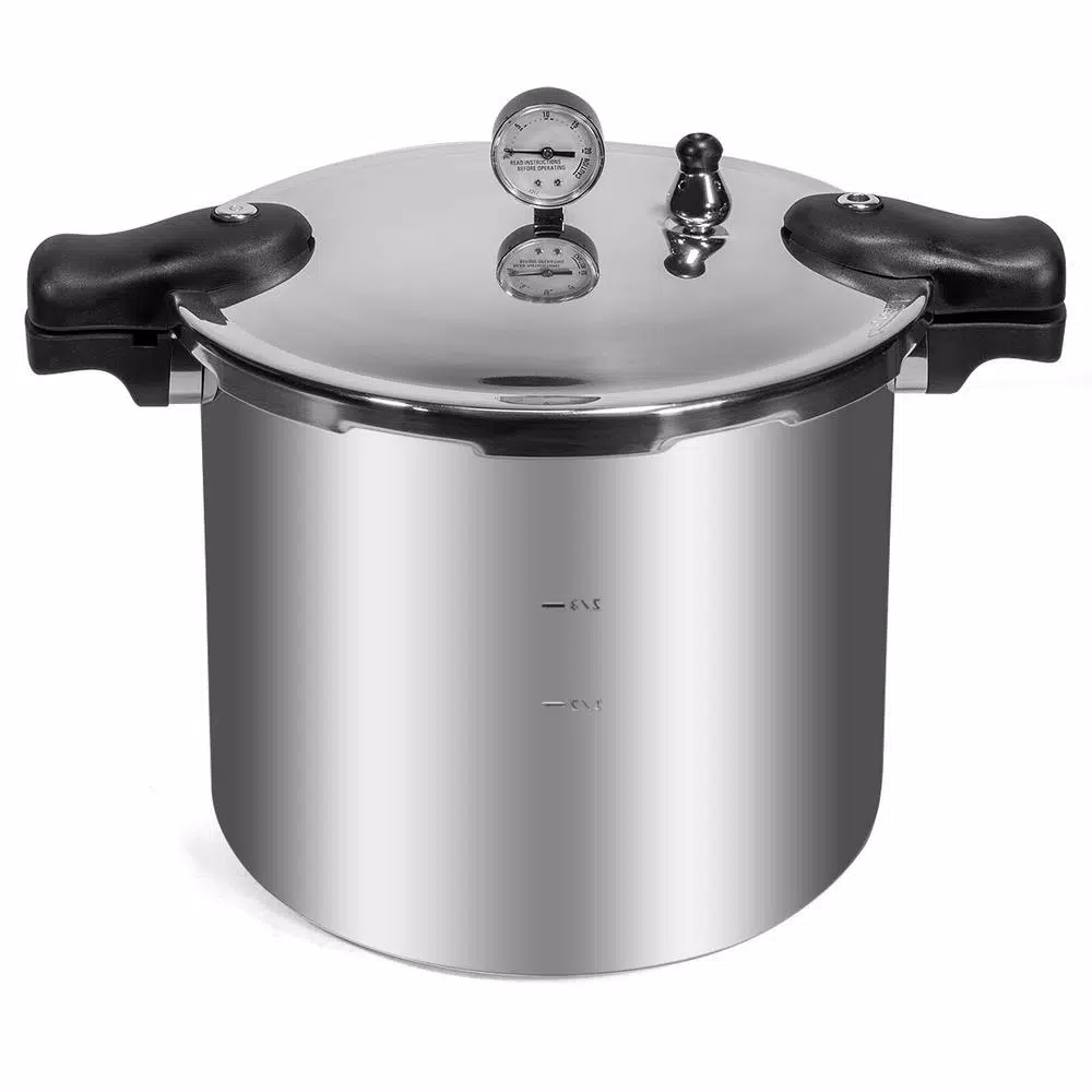 Cookware XtremepowerUS 22 Qt. Aluminum Pressure Cooker With Built-in Pressure Dial Gauge 4 Cookware XtremepowerUS 22 Qt. Aluminum Pressure Cooker With Built-in Pressure Dial Gauge - Image 2